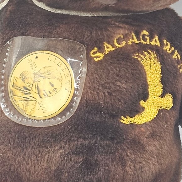 VTG 2000s TY Babies Authentic Mint Bear Collectible Golden Sacagawea Dollar Bear - Picture 11 of 16